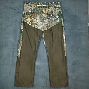 Wrangler ProGear Pants Mens 36x30 Brown Camo Realtree Nylon Reinforced Hunting